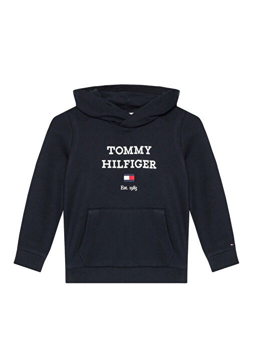 Mavi Kapüşonlu Erkek Çocuk Sweatshirt