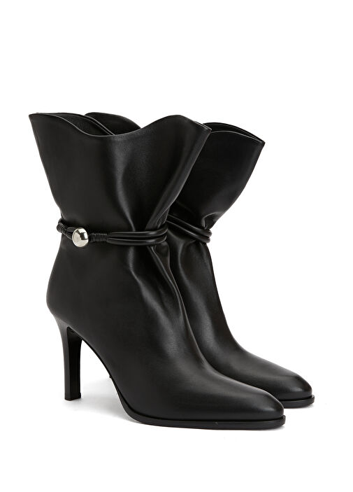 Siyah Kadın Deri Çizme - Görsel 3