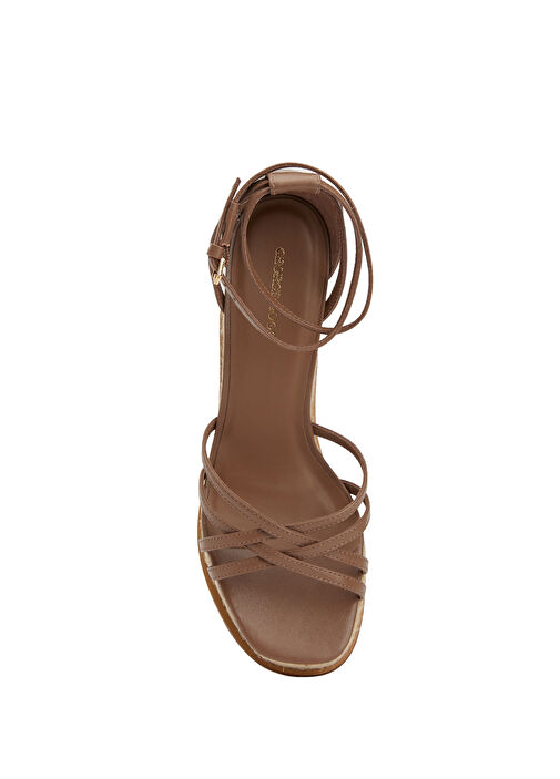 Vizon Kadın Deri Sandalet - Görsel 5