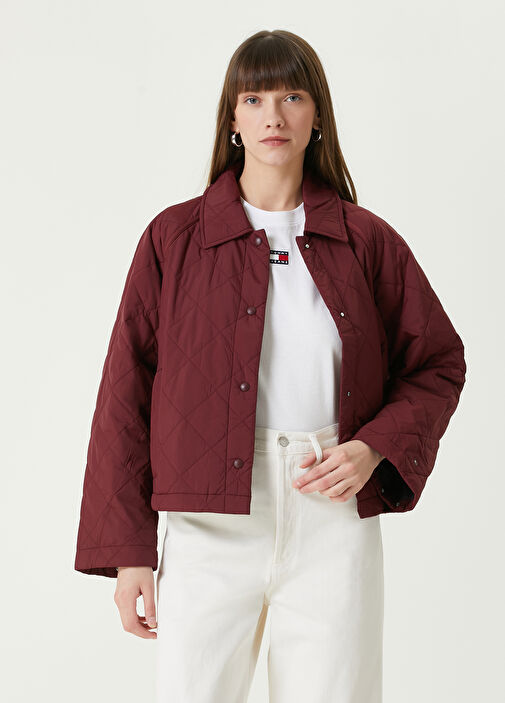 Tommy Hilfiger Burgundy Quilted Jacket