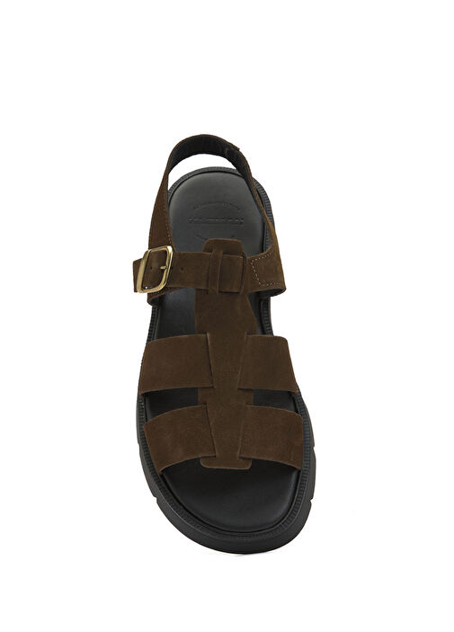 Haki Erkek Deri Sandalet - Görsel 5