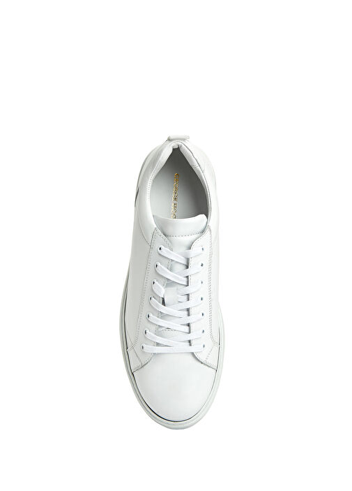 Beyaz Erkek Deri Sneaker - Görsel 5