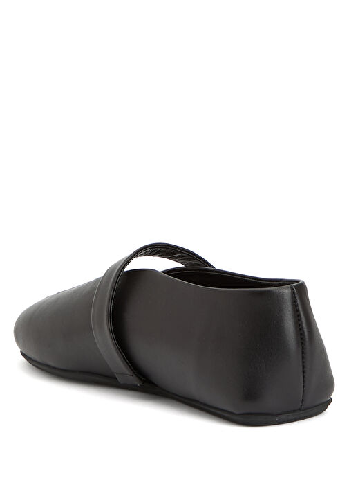 Siyah Kabartma Logolu Deri Babet - Görsel 4