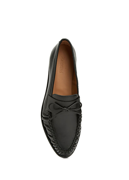 Dylan Siyah Kadın Deri Loafer - Görsel 5