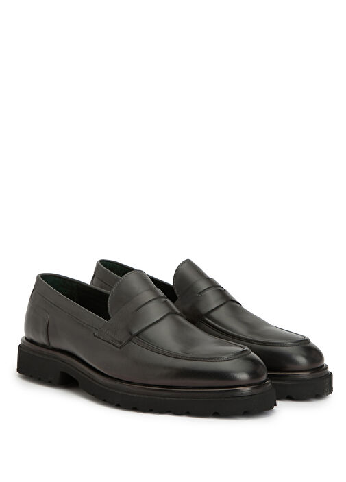 Gri Erkek Deri Loafer - Görsel 3