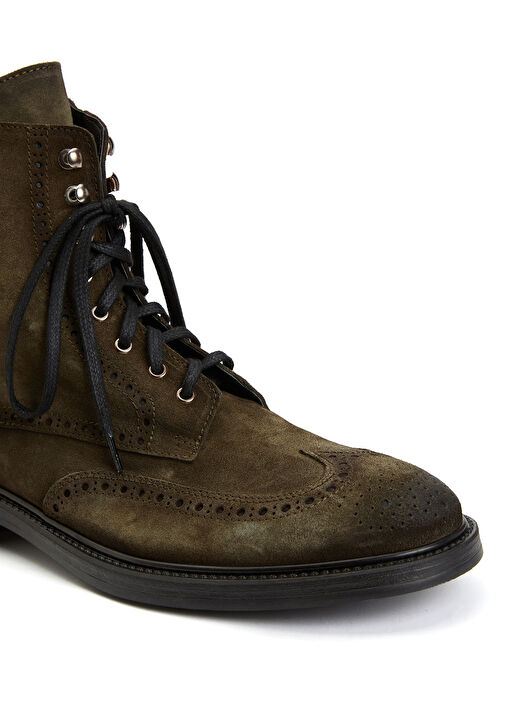 Haki Erkek Deri Bot - Görsel 7