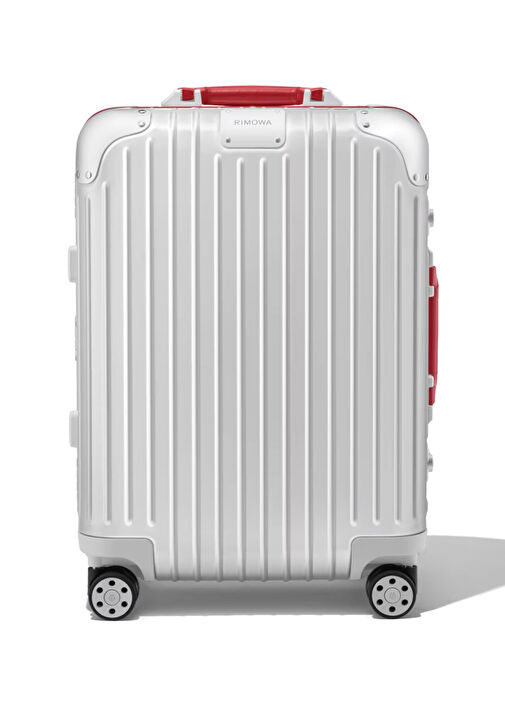 RIMOWA Gümüş Erkek Original Cabin Twist Silver Kırmızı Bavul