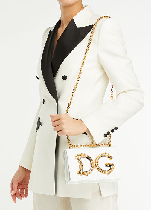 Dolce&Gabbana Beyaz Kadın DG Girls Beyaz Kadın Deri Çanta 1495230
