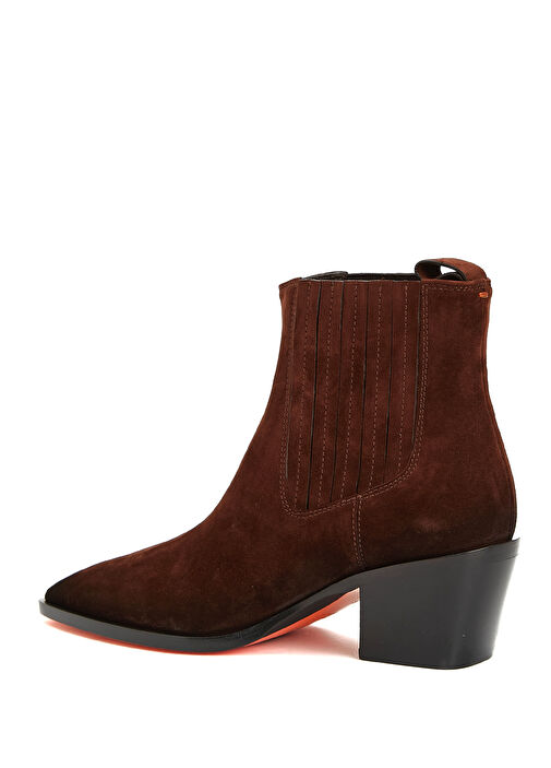 Koyu Kahverengi Kadın Süet Bot - Görsel 4