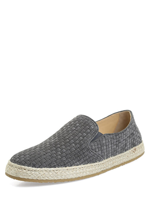 Gri Erkek Deri Espadril - Görsel 3