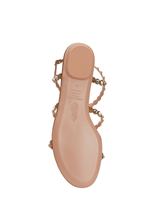 Aquazzura Aquazzura Tequila Gold Kadın Deri Sandalet Sandalet & Terlik | Beymen Gold - 6. görsel