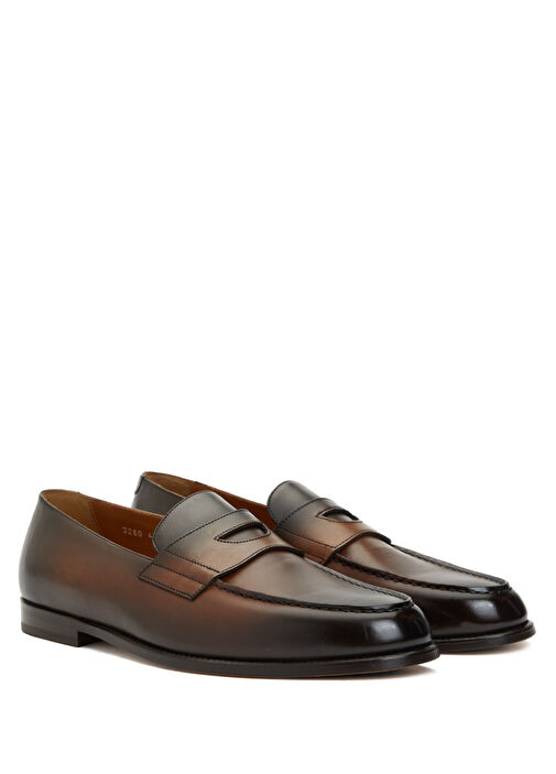 Kahverengi Erkek Deri Loafer - Görsel 3