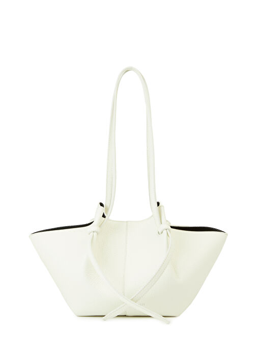 Mochi White Women's Leather Shopping Bag
