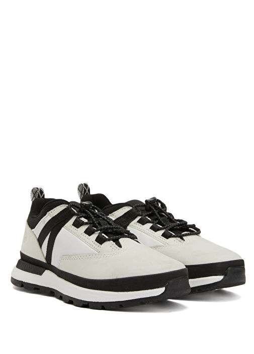 Euro Trekker Beyaz Siyah Çocuk Deri Sneaker - Görsel 3