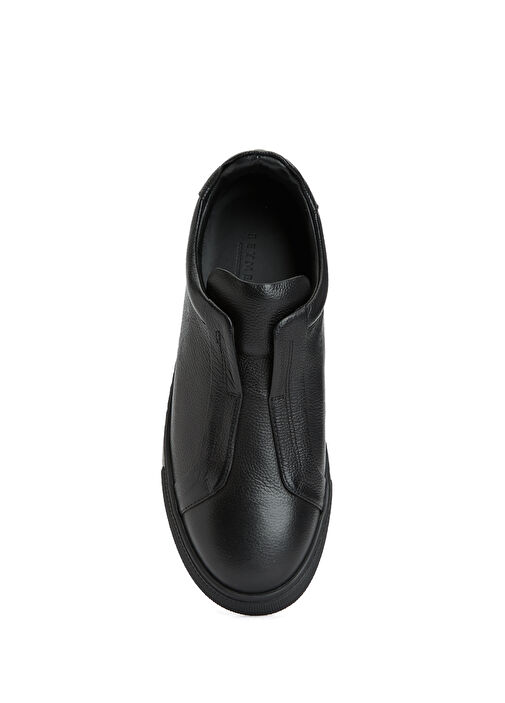 Siyah Erkek Deri Sneaker - Görsel 5