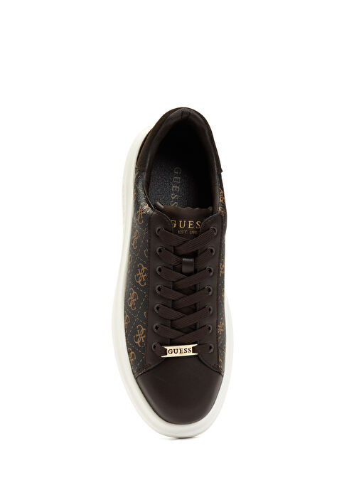 Elba Kahverengi Logo Desenli Erkek Sneaker - Görsel 5