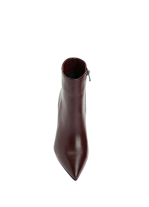 Bordo Kadın Deri Bot - Görsel 5