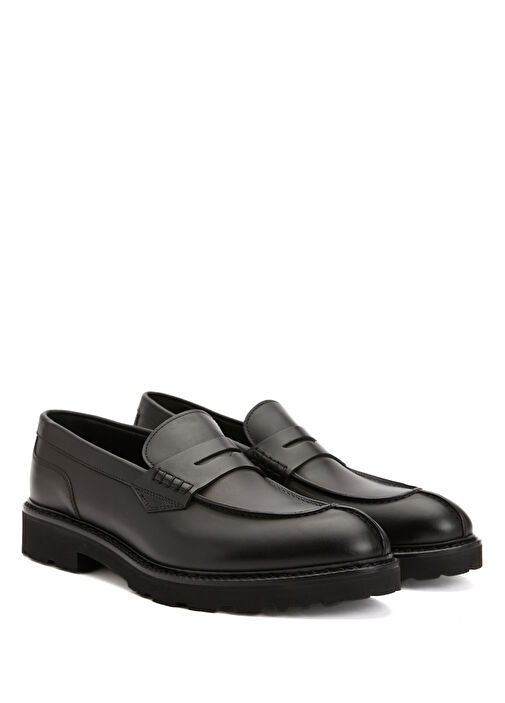 Siyah Erkek Deri Loafer - Görsel 3