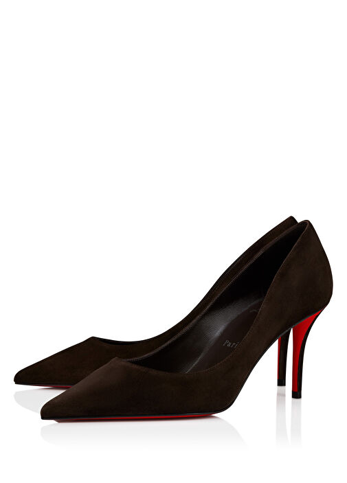 Miss Z Koyu Kahverengi Süet Stiletto - Görsel 3