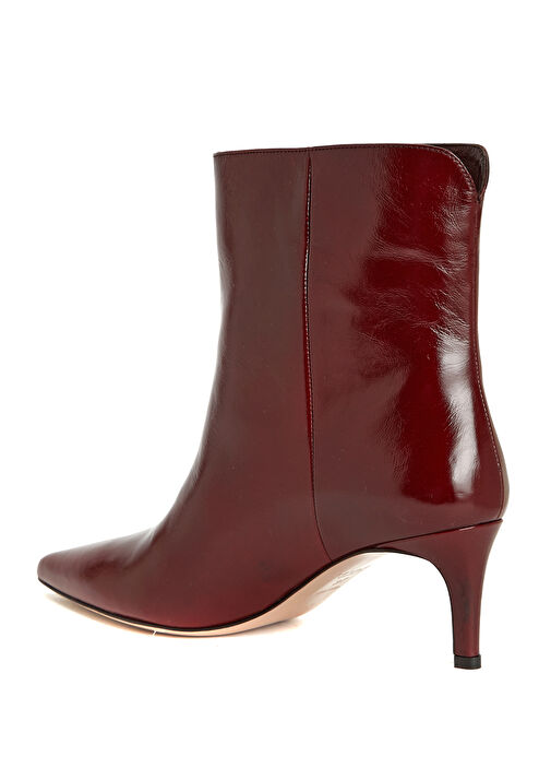Bordo Kadın Deri Bot - Görsel 4