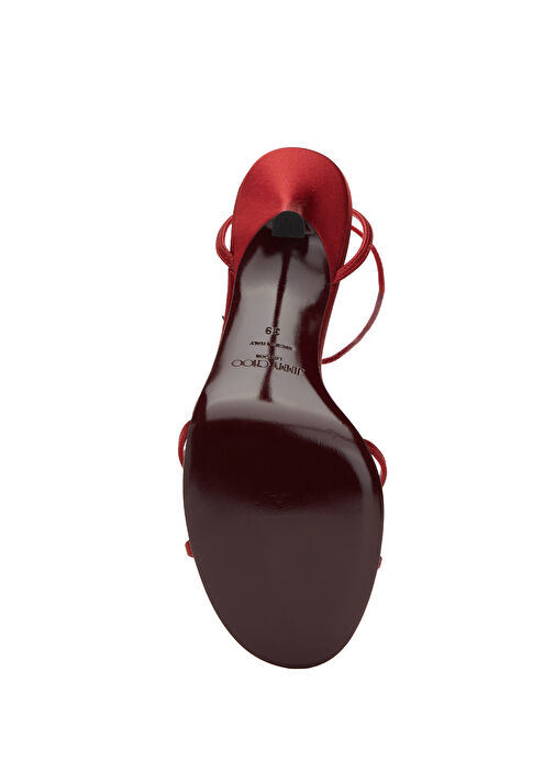 1998 Leo Koyu Kırmızı Kadın Sandalet - Görsel 6