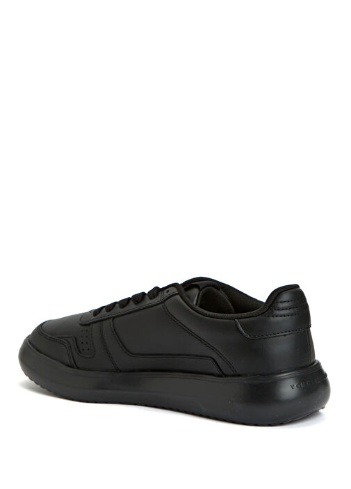 Minimal Lightweight Siyah Erkek Deri Sneaker - Görsel 4