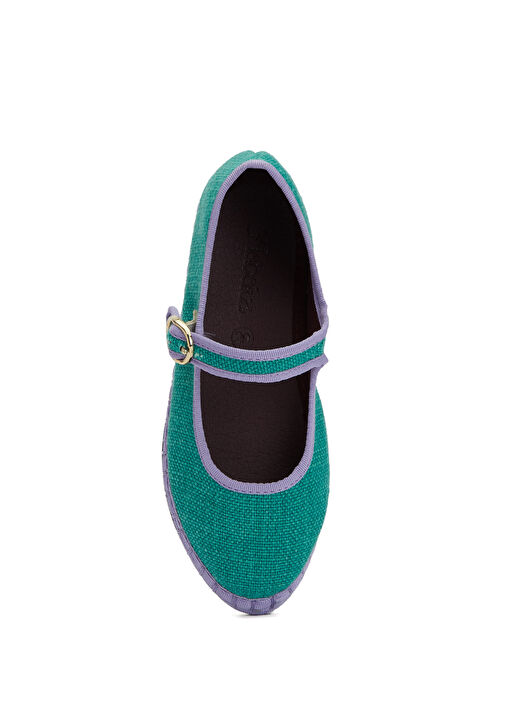 Flabelus Flabelus Yeşil Çocuk Keten Babet | Beymen Yeşil - 5. görsel