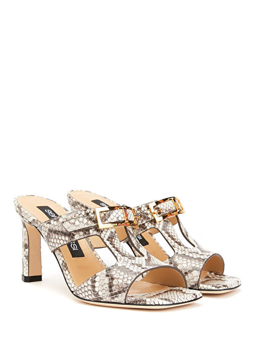 Nora Çok Renkli Kadın Deri Terlik - Görsel 3