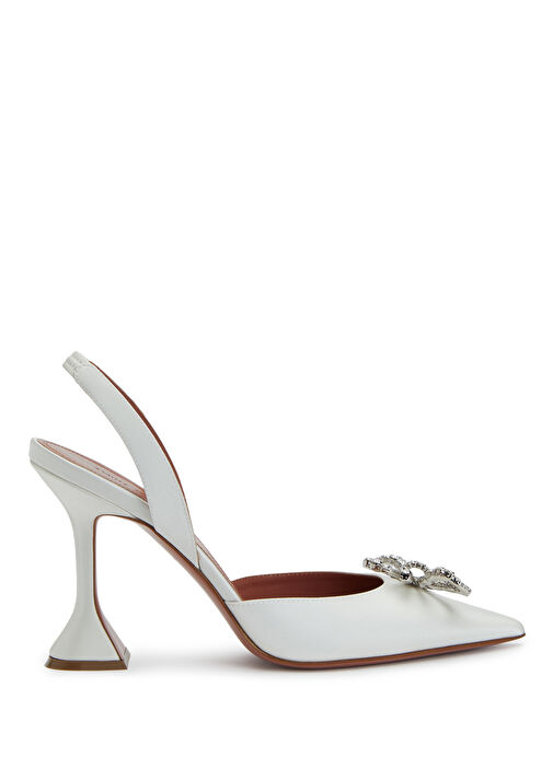 Amina Muaddi Amina Muaddi Rosie Beyaz İpek Topuklu Ayakkabı Basketbol Ayakkabıları | Beymen Beyaz - 2. görsel