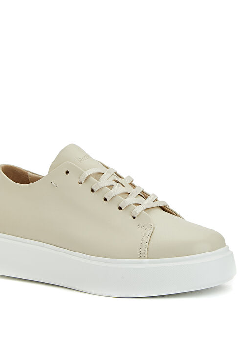 Kırık Beyaz Kadın Flother Deri Sneaker - Görsel 7