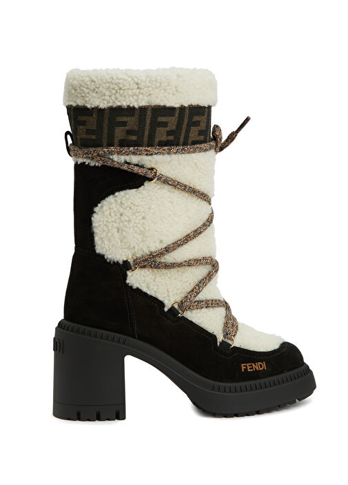 Siyah Kadın Deri Kar Botu - Görsel 2