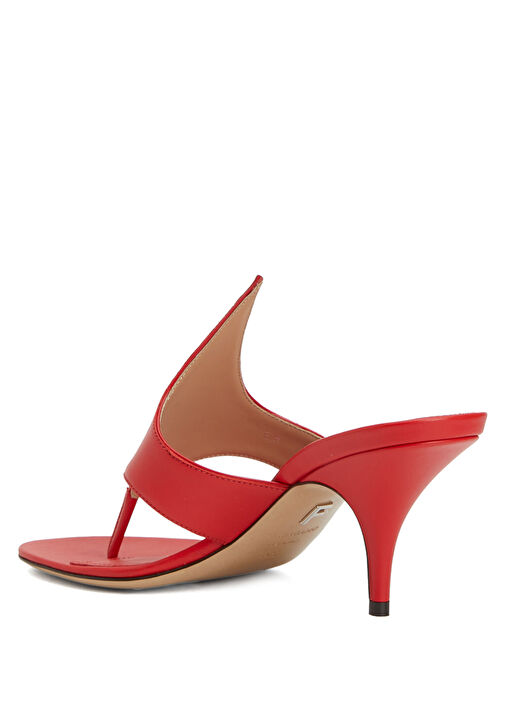 Ferragamo Kırmızı Ferragamo Deri Kadın Terlik