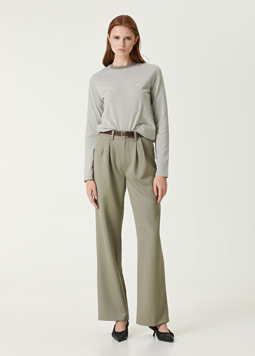 Anine Bing - Carrie Khaki Wool Pants
