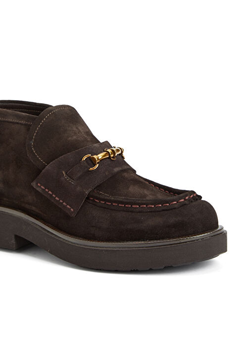 Kahverengi Kadın Deri Bot - Görsel 7