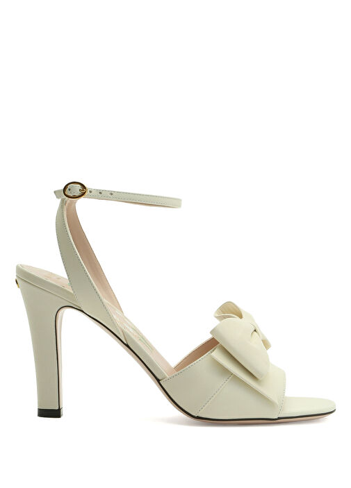 Valentino Garavani Ekru Valentino Garavani Deri Kadın Sandalet