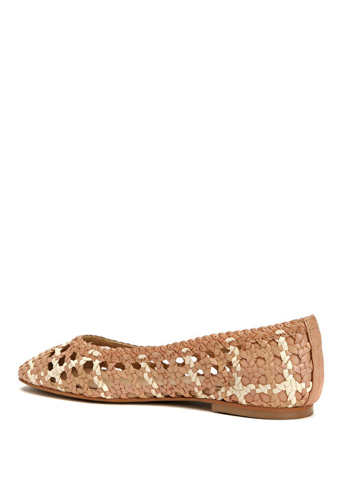 Beyaz Bej Deri Babet - Görsel 4