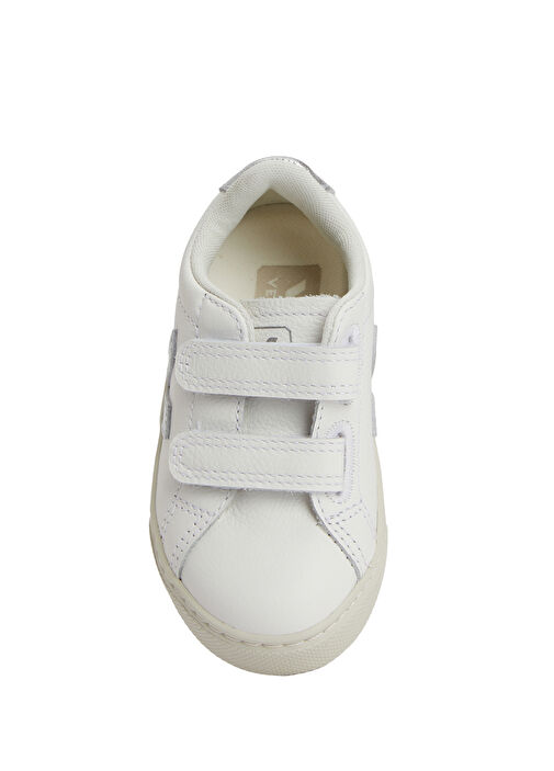 Small Esplar Chromefree Beyaz Çocuk Deri Sneaker - Görsel 5