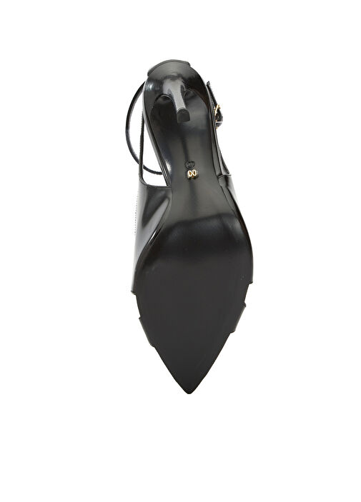 Siyah Aksesuar Detaylı Kadın Deri Sandalet - Görsel 6