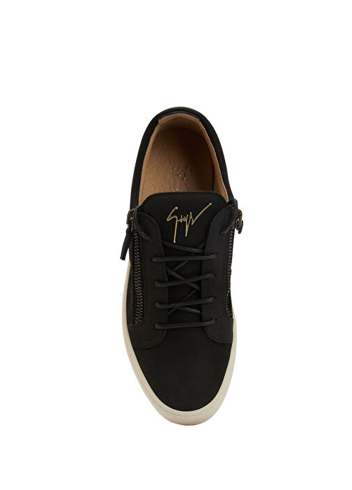 Siyah Erkek Deri Sneaker - Görsel 5