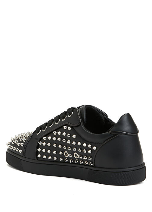 Vieira Night Siyah Kadın Deri Sneaker - Görsel 4