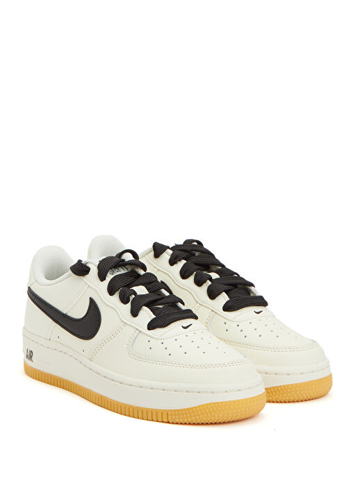 Air Force 1 LV8 3 Siyah Gri Çocuk Deri Sneaker - Görsel 3