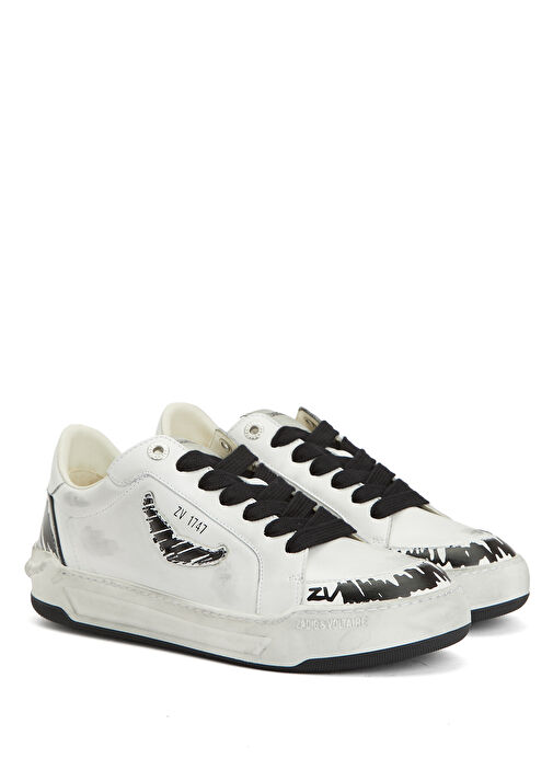 Fly Wings Beyaz Kadın Deri Sneaker - Görsel 3