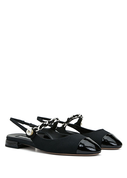 Siyah Zincir Detaylı Kadın Babet - Görsel 3