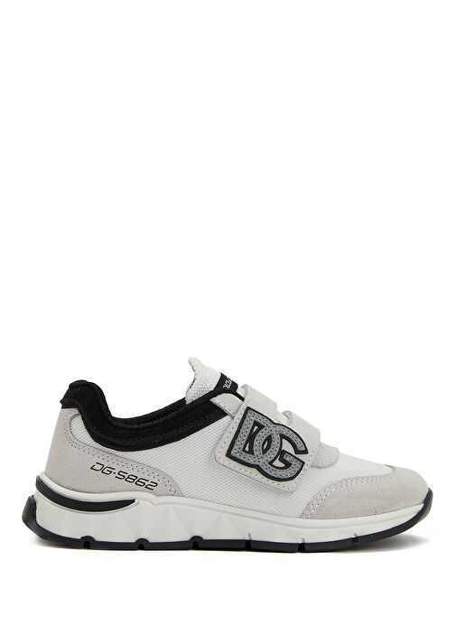 Siyah Beyaz Erkek Çocuk Süet Sneaker - Görsel 2