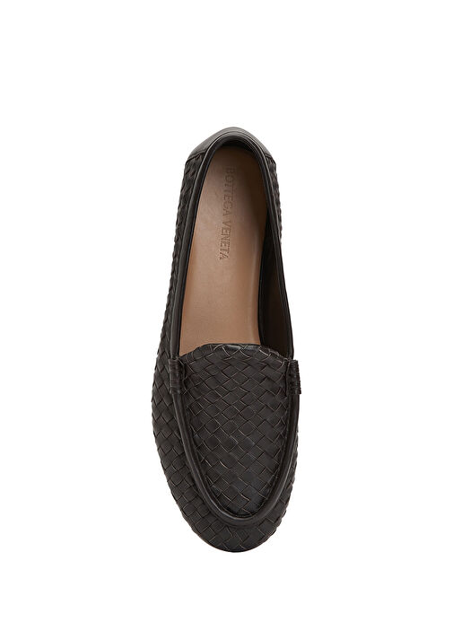 Bottega Veneta Koyu Kahverengi Bottega Veneta Deri Erkek Loafer
