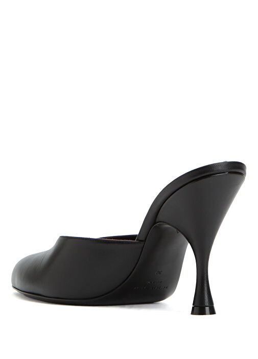 Sitting Pretty Siyah Kadın Deri Terlik - Görsel 4