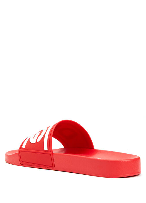 Kırmızı Beyaz Logolu Erkek Terlik - Görsel 4