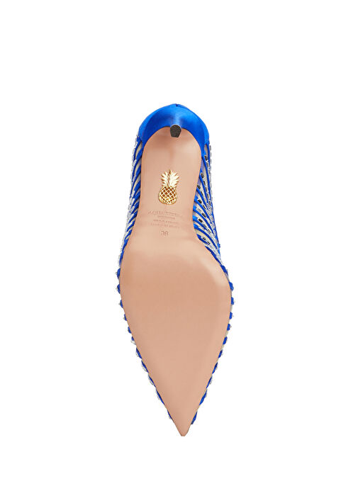 Passions Mavi Taşlı Topuklu Ayakkabı - Görsel 6