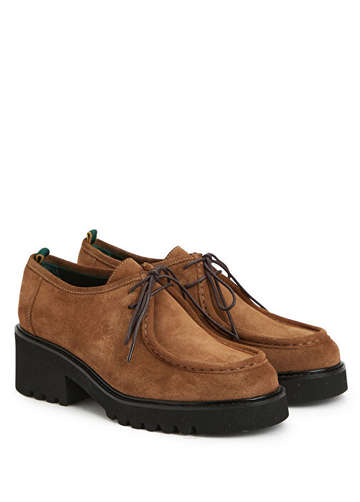 Açık Kahverengi Kadın Deri Ayakkabı - Görsel 3