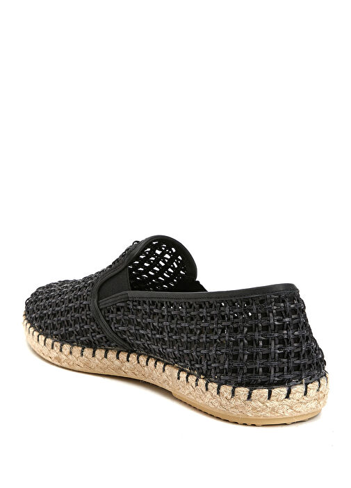 Siyah Erkek Deri Espadril - Görsel 4